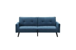 Halmar sofa CORNER rozkładana z funkcją narożnika niebieska tkanina drewno lite czarny