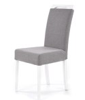 Halmar CLARION krzesło drewniane Białe/Szare tap: INARI 91