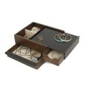 Umbra UMBRA pojemnik na biżuterię szkatułka kuferek STOWIT -czarny orzech drewno elementy metalowe