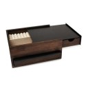 Umbra UMBRA pojemnik na biżuterię szkatułka kuferek STOWIT -czarny orzech drewno elementy metalowe