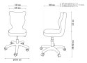 Entelo Petit Czarny JS08 rozmiar 3 - DOBRE KRZESŁO dla kręgosłupa, ortopedyczne - fotel obrotowy do biurka