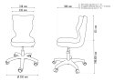 Entelo Petit Czarny JS33 rozmiar 3 - DOBRE KRZESŁO dla kręgosłupa, ortopedyczne - fotel obrotowy do biurka