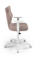 Entelo Duo Biały/Różowy JS08 rozmiar 5 - DOBRE KRZESŁO dla kręgosłupa, ortopedyczne - fotel obrotowy do biurka