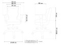 Entelo Duo Biały/Różowy wzór Motyle/ ST31 rozmiar 5 - DOBRE KRZESŁO dla kręgosłupa, ortopedyczne - fotel obrotowy do biurka