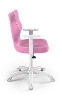 Entelo Duo Biały/Różowy VS08 rozmiar 6 - DOBRE KRZESŁO dla kręgosłupa, ortopedyczne - fotel obrotowy do biurka