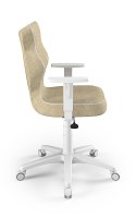 Entelo Duo Biały/Beżowy VS26 rozmiar 5 - DOBRE KRZESŁO dla kręgosłupa, ortopedyczne - fotel obrotowy do biurka