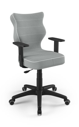 Entelo Duo Szary/Czarny JS03 rozmiar 5 - DOBRE KRZESŁO dla kręgosłupa, ortopedyczne - fotel obrotowy do biurka