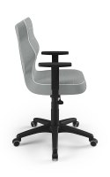 Entelo Duo Szary/Czarny JS03 rozmiar 5 - DOBRE KRZESŁO dla kręgosłupa, ortopedyczne - fotel obrotowy do biurka