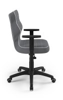 Entelo Duo Ciemno szary/Czarny JS33 rozmiar 5 - DOBRE KRZESŁO dla kręgosłupa, ortopedyczne - fotel obrotowy do biurka
