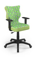 Entelo Duo Czarny/Zielony PIŁKI ST29 rozmiar 5 - DOBRE KRZESŁO dla kręgosłupa, ortopedyczne - fotel obrotowy do biurka