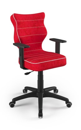 Entelo Duo Czerwony/Czarny VS09 rozmiar 5 - DOBRE KRZESŁO dla kręgosłupa, ortopedyczne - fotel obrotowy do biurka