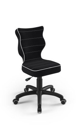 Entelo Petit Czarny JS01 rozmiar 4 - DOBRE KRZESŁO dla kręgosłupa, ortopedyczne - fotel obrotowy do biurka