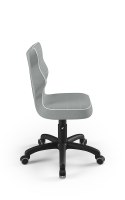 Entelo Petit Czarny JS03 rozmiar 4 - DOBRE KRZESŁO dla kręgosłupa, ortopedyczne - fotel obrotowy do biurka