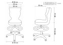 Entelo Petit Czarny VS08 rozmiar 4 WK+P - DOBRE KRZESŁO dla kręgosłupa, ortopedyczne - fotel obrotowy do biurka