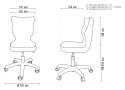 Entelo Petit Szary ST33 rozmiar 4 - DOBRE KRZESŁO dla kręgosłupa, ortopedyczne - fotel obrotowy do biurka