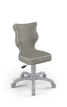 Entelo Petit Szary VS03 rozmiar 4 - DOBRE KRZESŁO dla kręgosłupa, ortopedyczne - fotel obrotowy do biurka