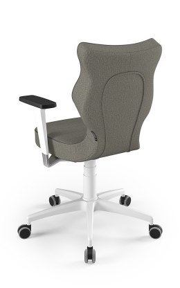 Entelo Perto Biały/Szary FC03 rozmiar 6 - DOBRE KRZESŁO dla kręgosłupa, ortopedyczne - fotel obrotowy do biurka