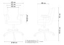 Entelo Perto Poler FC03 Szary rozmiar 6 - DOBRE KRZESŁO dla kręgosłupa, ortopedyczne - fotel obrotowy do biurka