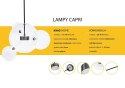 King Home Lampa wisząca CAPRI 6 czarna - 60 LED, aluminium, szkło