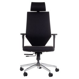 Fotel obrotowy ZN-805-C tk.30 czarny - krzesło biurowe do biurka - TILT, ZAGŁÓWEK