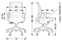 Fotel obrotowy GN-310/ALU NIEBIESKI - krzesło biurowe do biurka - TILT