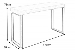 INVICTA biurko OAK 120 dąb - fornirowany MDF, nogi metalowe