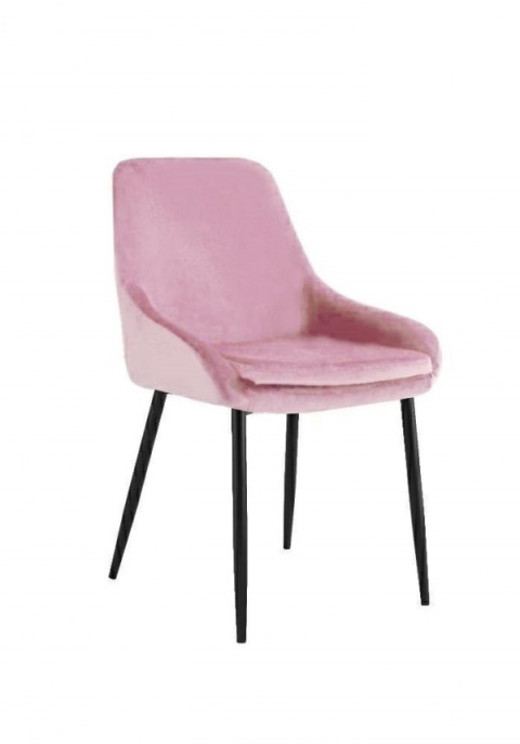 Modesto Design MODESTO krzesło CLOVER pudrowy róż - welur, metal