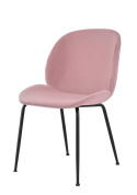 Modesto Design MODESTO krzesło SCOOP pudrowy róż - welur, metal