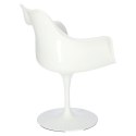 D2.DESIGN Krzesło TulAr biały/szara poduszka