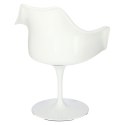 D2.DESIGN Krzesło TulAr biały/szara poduszka
