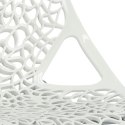 D2.DESIGN Krzesło Cepelia siedzisko białe tworzywo podstawa stal chromowana można sztaplować