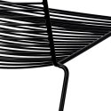 Intesi Fotel Big Dilly czarny metal malowany proszkowo wyprofilowany minimalistyczny stabilny i wygodny