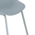 Intesi Krzesło Gondia nowoczesne i wygodne szare tworzywo PP nogi metal malowany proszkowo