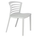 Intesi Krzesło Muna białe mat tworzywo PP wygodne i wytrzymałe do wnętrz i na zewnątrz można sztaplować