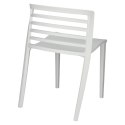 Intesi Krzesło Muna białe mat tworzywo PP wygodne i wytrzymałe do wnętrz i na zewnątrz można sztaplować