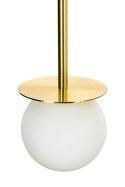 King Home Lampa wisząca sufitowa CANNON DISC 16 - mosiądz złoty klosze szkło biały mat 16xG9 do domu i do lokalu
