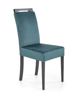 Halmar CLARION 2 krzesło do jadalni czarny / tap: MONOLITH 37 (c. zielony)