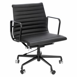 D2.DESIGN Fotel biurowy CH1171T-B czarna skóra, cz arny