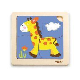 Viga Viga 51319 Puzzle na podkładce - Żyrafa