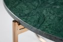 Invicta Interior INVICTA stolik kawowy NOBLE 62 cm marmur - zielono złoty, marmur, metal