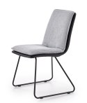 Halmar K326 krzesło stelaż - czarny, tapicerka - jasny popiel / czarny