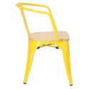 D2.DESIGN Krzesło Paris Arms Wood żółte sosna natu ralna