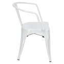 D2.DESIGN Krzesło Paris Arms białe metalowe inspirowane Tol ix, sztaplowanie