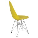 Intesi Krzesło Rush DSR oliwkowy tworzywo PP podstawa metal chrom uniwersalne i wygodne