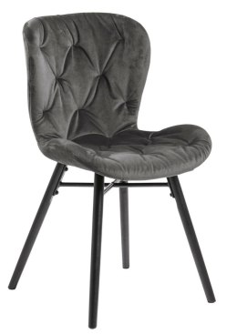 ACTONA Krzesło Batilda VIC dark grey/ pikowana