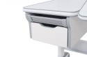 Fun Desk Libro Grey biurko regulowane białe szare