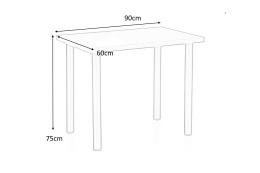 HALMAR stół MODEX 90 blat - antracyt, nogi - chrom