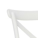 Intesi Krzesło Moreno białe tworzywo sztuczne siedzisko imitacja plecionki wiedeńskiej można sztaplować