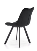 Halmar K332 krzesło nogi - czarne, siedzisko tkanina - czarny