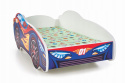 HALMAR łóżko SPEED wielobarwny + stelaż i materac płyta meblowa laminowana obrzeża miękkie PVC dziecięce / młodzieżowe